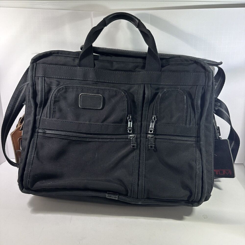 TUMI Alpha Bravo Organizer Ballistic Nylon Briefcase Black 2624D3 ($350 Retail!)